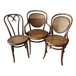 Antique Thonet Bentwood Chairs, Set of 3 For Sale