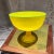 Czech Art Tango Glass Pedestal Bowl Yellow & Green For Sale In San Diego - Image 6 of 10