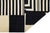 Elevate your space with this striking modern Navajo-style flat-weave wool rug, featuring a sophisticated high-contrast...