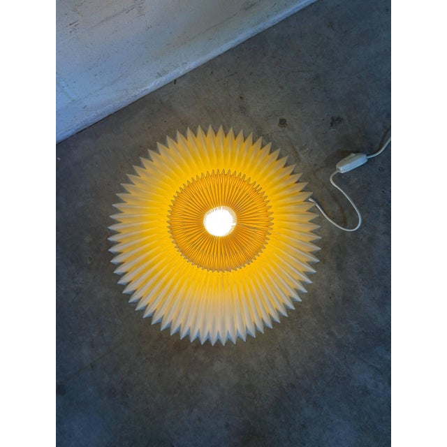Metal Metal Table Lamp With Le Klint Shade Danish Mid-Century Modern 1970s For Sale - Image 7 of 10