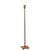 American Mid Century Modern Nessen Studios Brass and Walnut Floor Lamp with White Milk Glass Liner Shade. Featuring a...