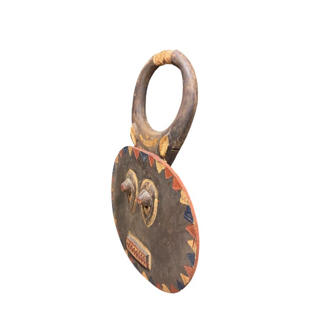 1940s Large Vintage African Baule Goli Male Mask I Coast 42" H For Sale - Image 5 of 7