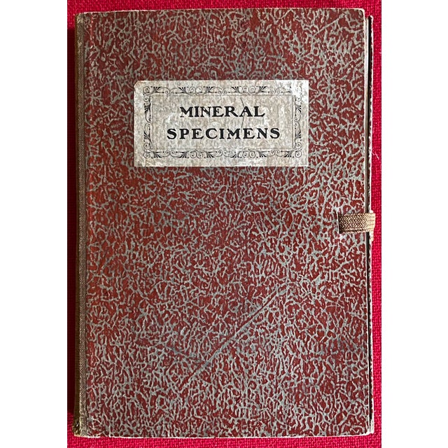 Early 20th century scientific Collection of rock or mineral specimens displayed in a book form case. Measures 8" x 5 1/2"...