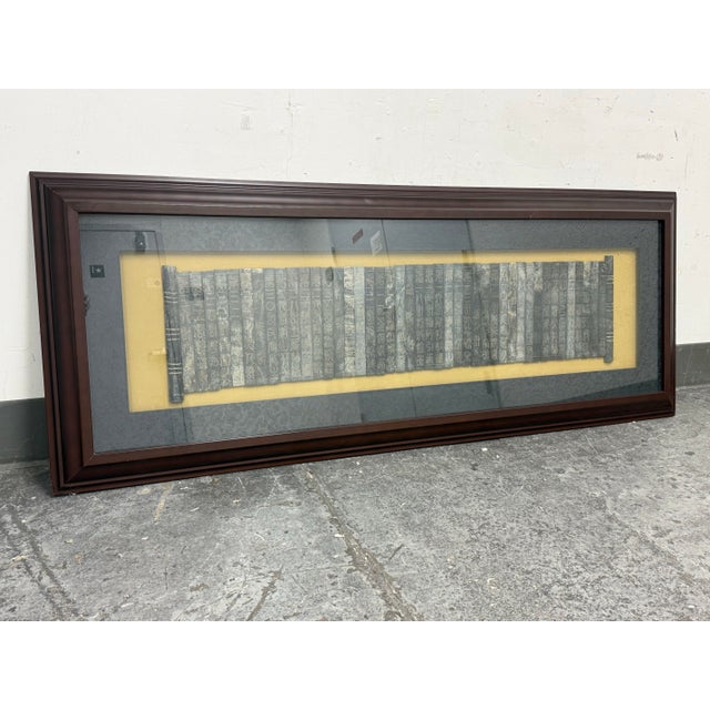 Chinese Chinese Thirty Six Stratagems Black Stone Carving Panel, Framed For Sale - Image 3 of 12