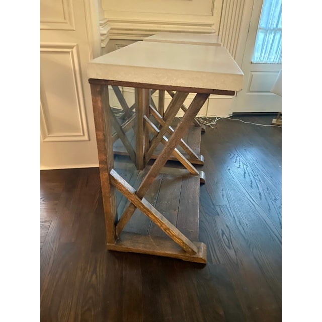 Holland & Co. "Saltire" Consoles- Custom Size For Sale - Image 10 of 10