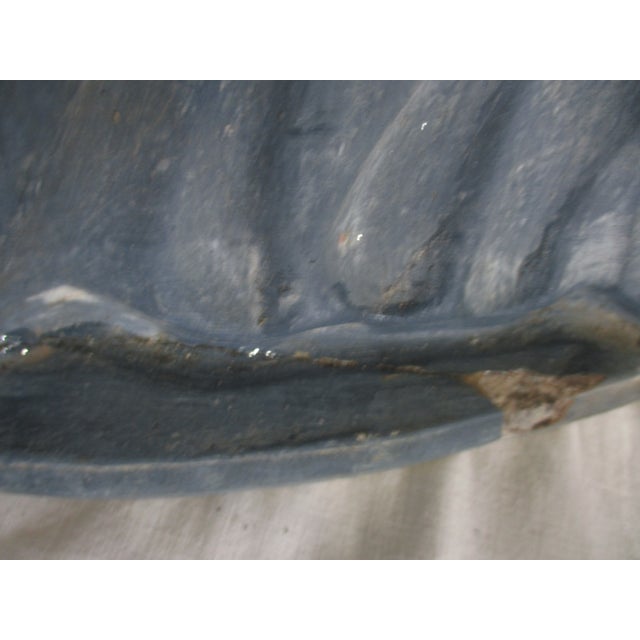 Cornflower Blue Vintage 1988 Sandstone Concrete Power Blue Father Christmas With Tree For Sale - Image 8 of 8