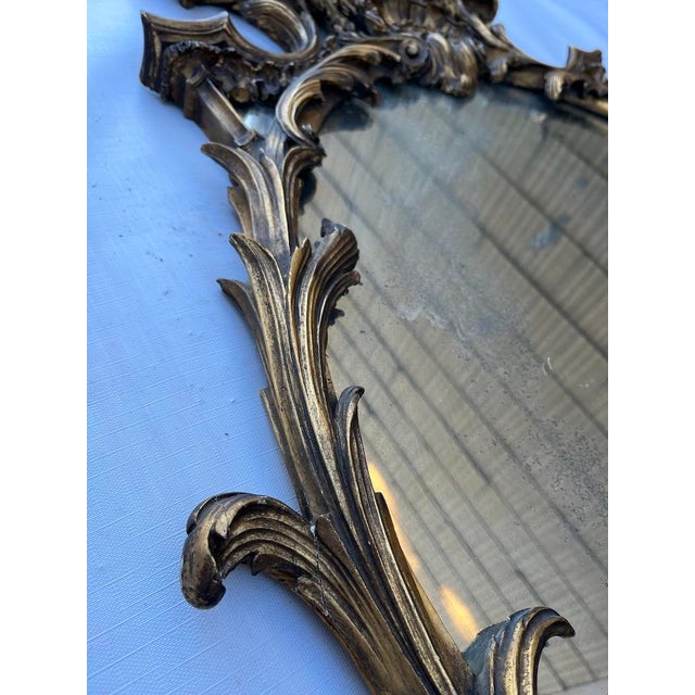 Large Antique Chinoiserie Carved Wood Mirror For Sale - Image 15 of 15