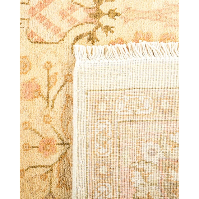 1990s Vintage Traditional Hand Knotted Wool Area Rug, Ivory - 6'1" X 8'7" For Sale - Image 5 of 9