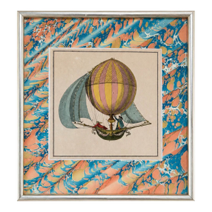 Original Hot Air Balloon Print Blue