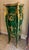 Art Nouveau Pair of Faux Malachite Pedestals For Sale - Image 3 of 8