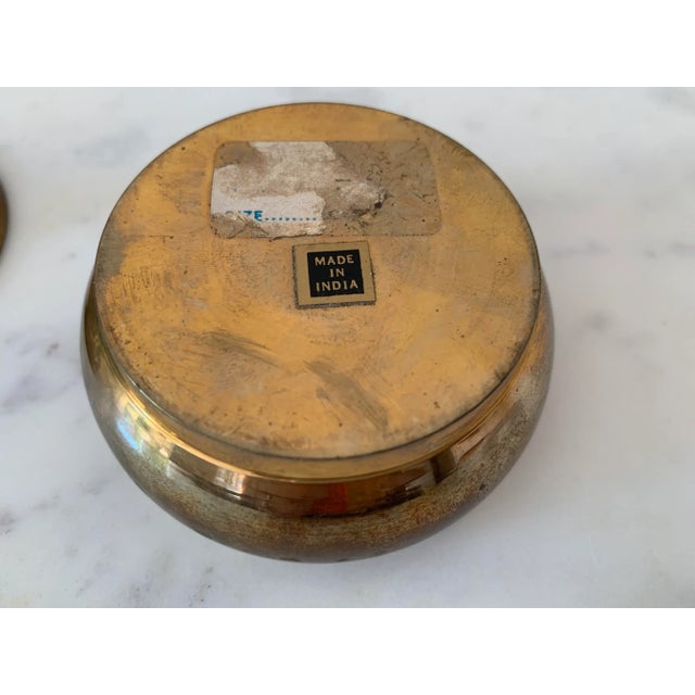 Mid-Century Modern 1950s Vintage Brass Trinket Box Duck For Sale - Image 3 of 5