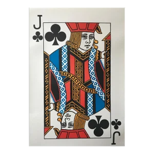1967 Original American Vintage Playing Card Poster - Jack of Clubs (Linen-Backed)