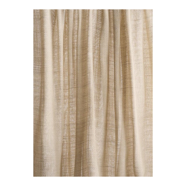 Schumacher Great Basin Sheer Fabric In Limestone For Sale