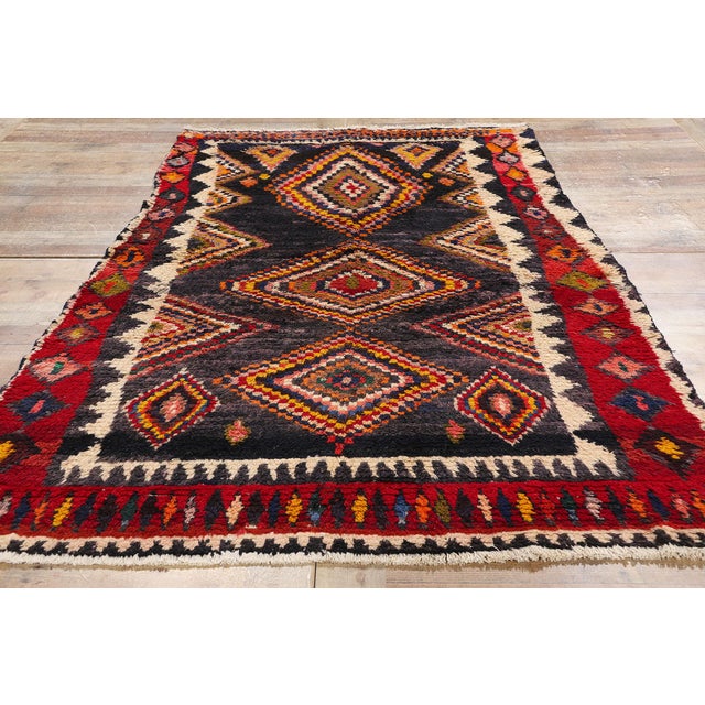 Black Vintage Persian Lori Rug - 04'05 X 08'06 For Sale - Image 8 of 9