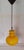 1970s Vintage Ceiling Lamp with Yellow Glass Shade on Chrome-Plated Metal Mount, 1970s For Sale - Image 5 of 8