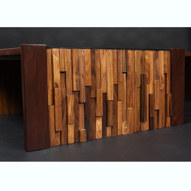 Modern Percival Lafer Brutalist Parquet Low Profile Brazilian Modern Side Tables For Sale - Image 3 of 18