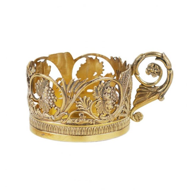 Gold Silver-Gilt Tea Glass Holder from Odiot, France, Late 19th - Early 20th Century For Sale - Image 8 of 8