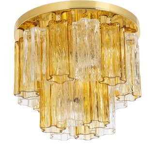 Tronchi Murano Glass Flush Mount from Kalmar, 1960s For Sale