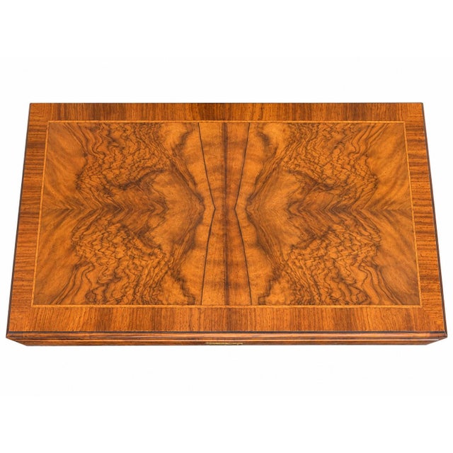 Mid 20th Century Mid 20th Century Queen Anne -Style Walnut Kneehole Desk For Sale - Image 5 of 6