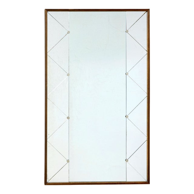 Large Mid-Century Modern Scandinavian Harlequin Mirror, 1960 For Sale