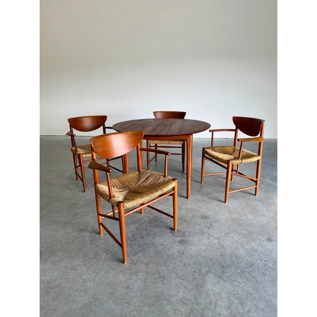 Mid-Century Modern 1950s Mid Century Danish Teak Dining Set Peter Hvidt and Orla Molgaard Nielsen for Soborg Mobelfabrik Attrb For Sale - Image 3 of 11