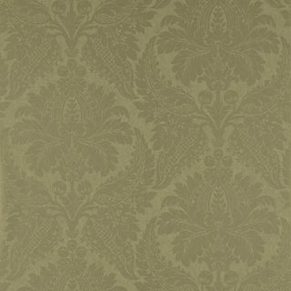 Zoffany Malmaison Damask Wallpaper in Old Gold - a Sample For Sale