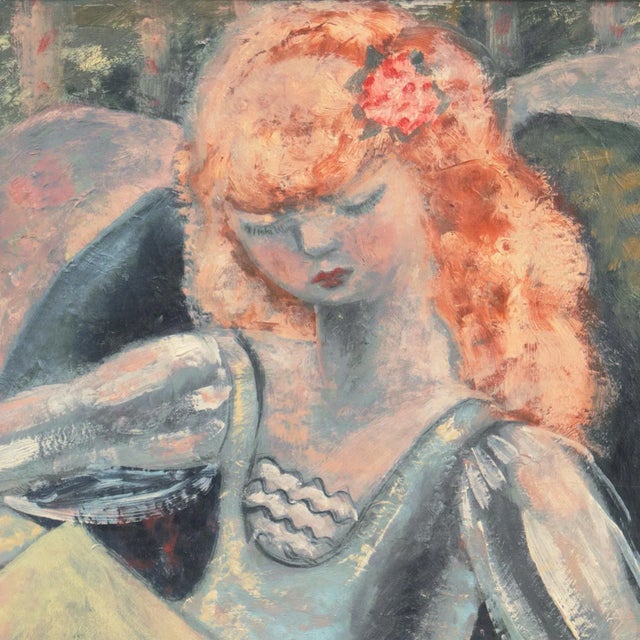 1920s 'Story Time' by Nura Ulreich, 1928, Paris, Salon D'Automne, New York, Art Students League, Corcoran, Pennsylvania Academy of Fine Arts, Art Deco For Sale - Image 5 of 12