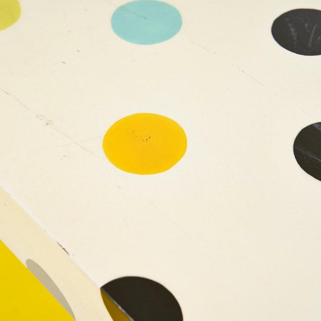 Designer Table in Polka Dot Laminated Wood For Sale - Image 10 of 14