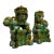 Vintage Mid-Century Sancai Glazed Ceramic Chinese Foo Dogs - A Pair For Sale