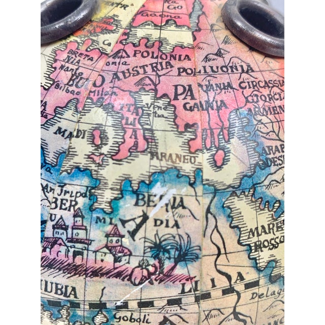 Antique White Vintage Old World Globe Pen and Pencil Holder For Sale - Image 8 of 11