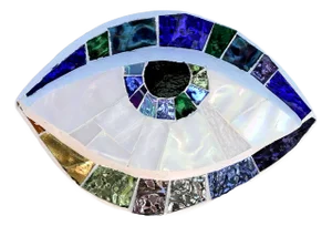 Anti Evil Eye Mosaic #32 Wall Sculpture by Ruth Minola Scheibler