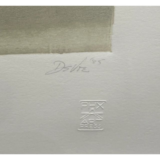 Contemporary 1980s "Transcapes IV" Original Abstract Collage Monoprint by Robert Alan Devoe, Framed For Sale - Image 3 of 13