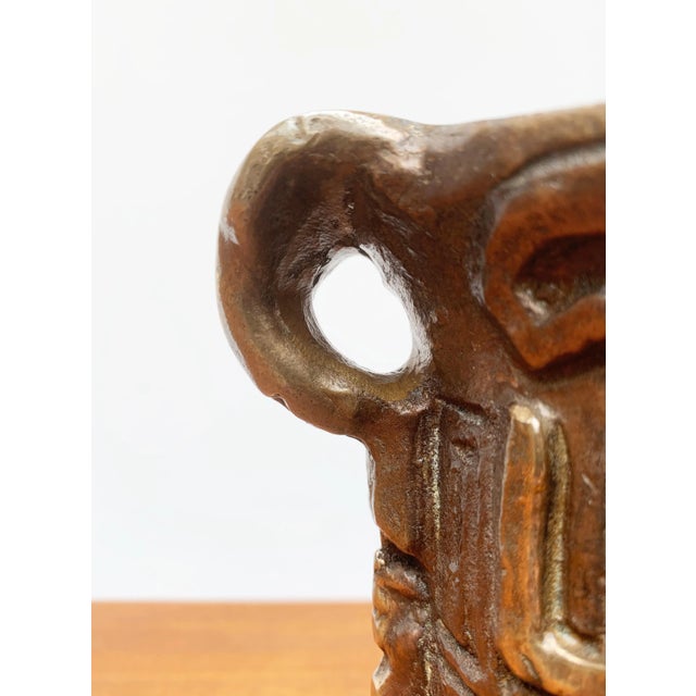 Vintage German Brutalist Bronze Totem Pot by Horst Dalbeck for HDV Dalbeck For Sale - Image 17 of 18