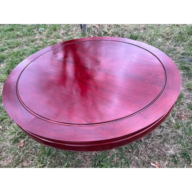 Mid 20th Century Vintage Large Art Deco Rosewood Round Dining Table For Sale - Image 11 of 13