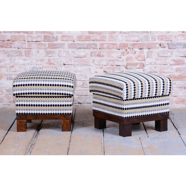 Brown Set of Art Deco Stools in Palisander, 1920s For Sale - Image 8 of 14