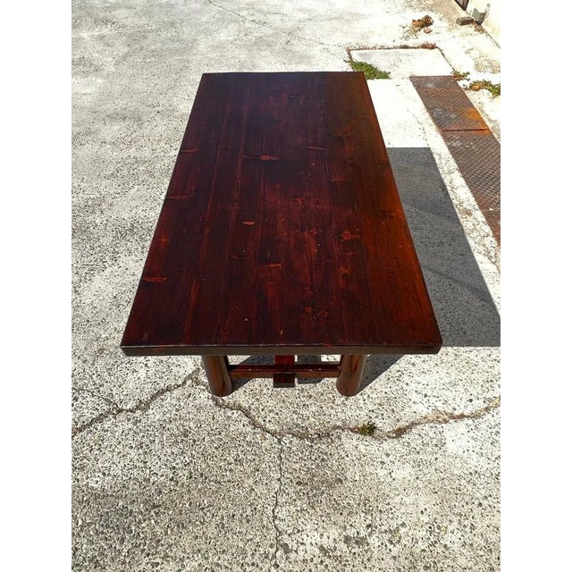 Dining Room Table in Pine and Oak by Georges Robert, 1960s For Sale - Image 6 of 9