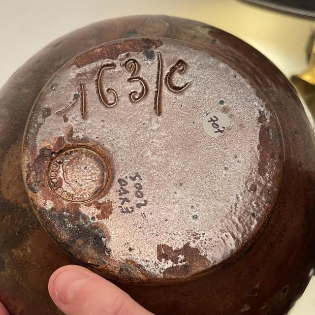 Vintage Art Nouveau Colocynth Vase with Three Handles by Roger Guerin, 1920 For Sale - Image 9 of 15