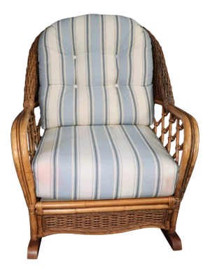 Braxton Culler Wicker and Bamboo Rocking Chair