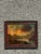 Orange Vintage Original Landscape Oil Portrait on Board For Sale - Image 8 of 12