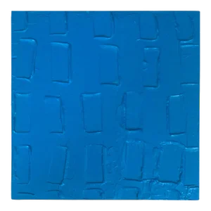 Sarah Trundle, Contemporary Abstract Mixed Media Painting, "Go Blue or Go Home"