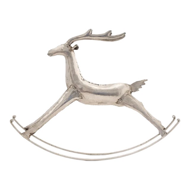 Rocking Reindeer Sculpture For Sale