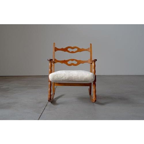 Vintage Danish Rocking Chair by Henning Kjærnulf, 1950s For Sale - Image 4 of 16