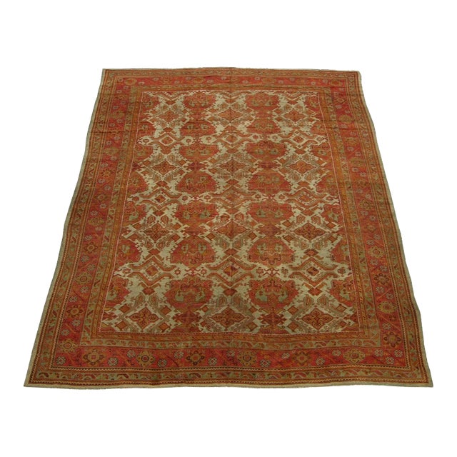 Antique Oushak Rug 18.4x13.6 For Sale