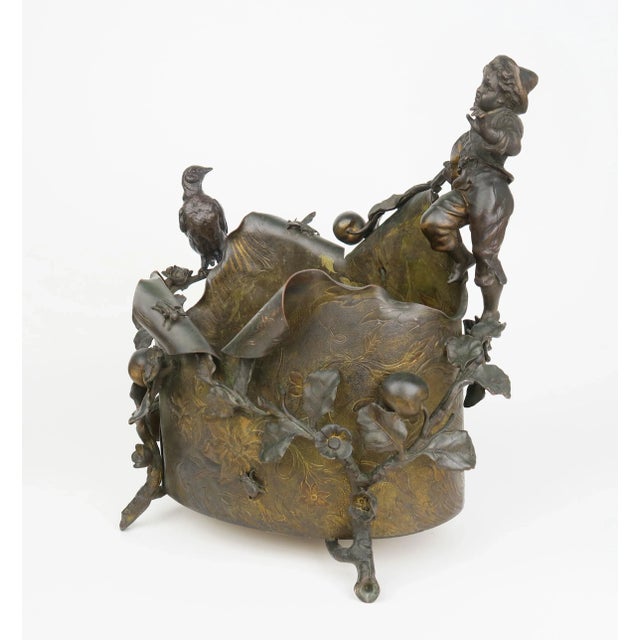 Figurative A Gilt & Patinated Bronze Figural Jardiniere, Austria, 19th Century For Sale - Image 3 of 12