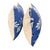 Textile Lumbar Pillow Pair – Thibaut Goa Fabric With Sunbrella Contrast Welt & Back For Sale - Image 7 of 8