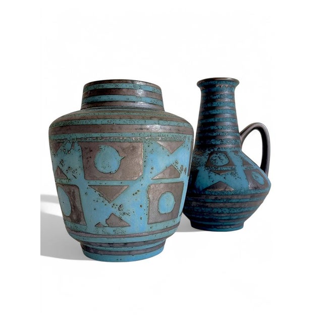 Mid-Century Ceramic Vases by Carstens Tonnieshöf for Carstens Tönnieshof, West Germany, 1960s, Set of 2 For Sale - Image 14 of 18