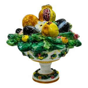 Mid Century Italian Fruit Topiary on Pedestal Bowl