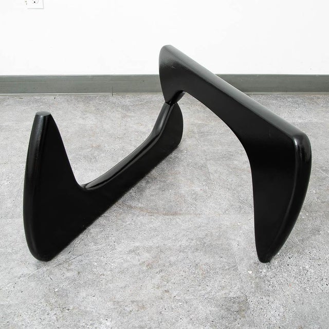 Black Mid Century Modern Coffee Table Isamu Noguchi Herman Miller Black 50 Inch MCM For Sale - Image 8 of 12