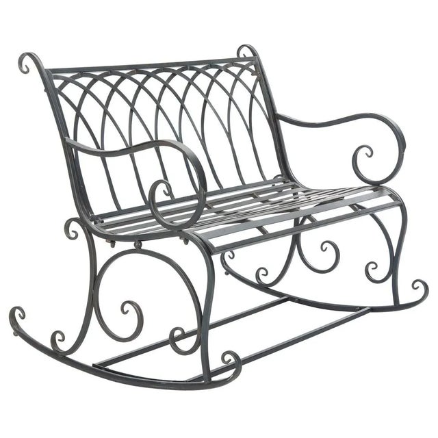 Contemporary Ressi Rock Bench - Black Rust For Sale - Image 3 of 10