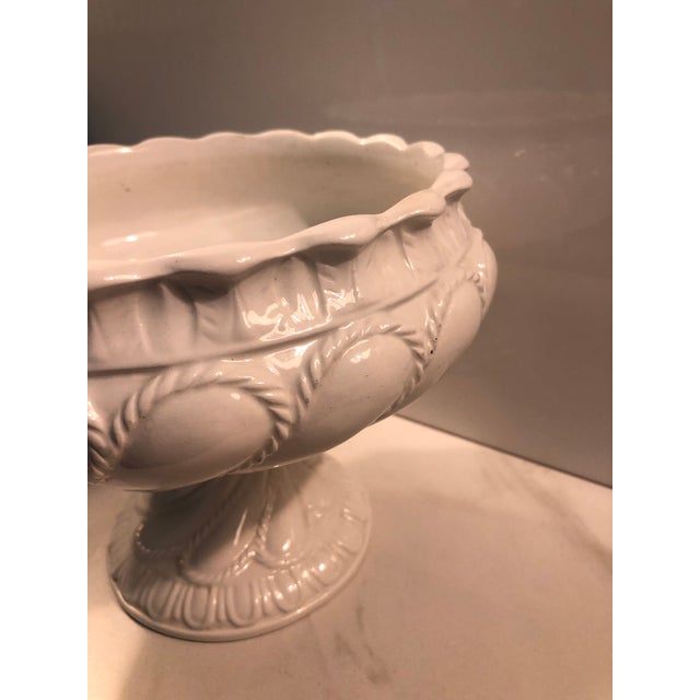 Mid 20th Century Mid 20th Century Italian Blanc De Chine Pedestal Planter / Fruit Bowl For Sale - Image 5 of 12